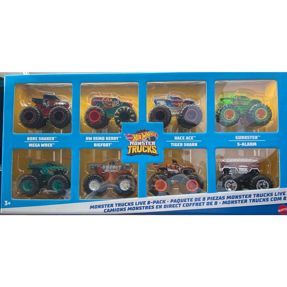 Hot Wheels Monster Trucks Live 8-Pack, 1:64 Scale Toy Monster Trucks - Picture 3 of 3